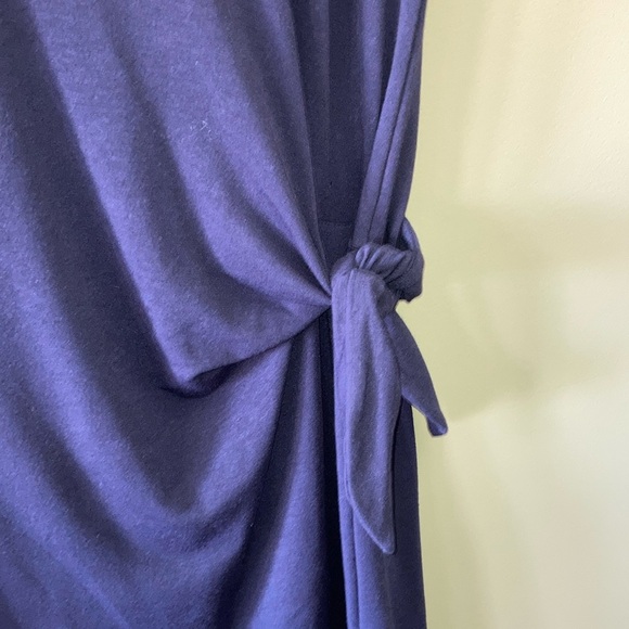 Cable & Gauge Blue Ruched Midi Dress - Picture 5 of 10
